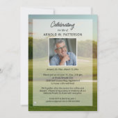 Invitation Célébration de la vie Golf Thème Photo Funérailles (Devant)