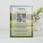 Invitation Célébration de la vie Golf Thème Photo Funérailles (Debout devant)