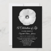 Invitation Célébration de la vie Hibiscus Floral Memorial (Devant)