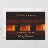 Invitation Célébration de la vie Invitation, bougies commémor (Devant)