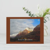 Invitation Célébration de la vie Invitation, Montagnes, Nuage (Debout devant)