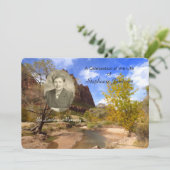 Invitation Célébration de la vie Invitation, Paysage avec pho (Debout devant)