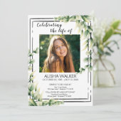 Invitation Célébration de la vie Invitation, service commémor (Debout devant)