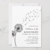 Invitation Célébration de la vie Invitation, service commémor (Devant)