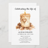 Invitation Célébration de la vie Invitation, service commémor (Devant / Derrière)