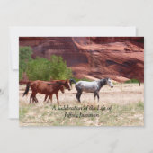 Invitation Célébration de la vie Invitation, Trois Chevaux (Devant)