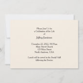 Invitation Célébration de la vie Invitation, Trois Chevaux (Dos)