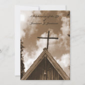 Invitation Célébration de la vie Invitation, Vieille église,  (Devant)