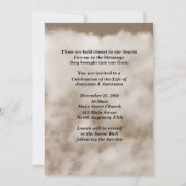 Invitation Célébration de la vie Invitation, Vieille église,  (Dos)