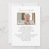 Invitation Célébration de la vie Jolie Floral Funeral Photos (Dos)