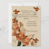 Invitation Célébration de la vie Les papillons de l'invitatio (Dos)