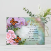 Invitation Célébration de la vie Les papillons de l'invitatio (Debout devant)