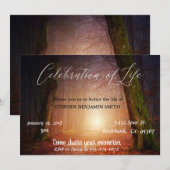 Invitation Célébration de la vie Lever de soleil Coucher de s (Devant / Derrière)