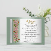 Invitation Célébration de la vie Lys d'invitation (Debout devant)