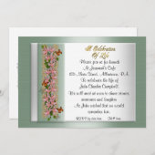 Invitation Célébration de la vie Lys d'invitation (Devant / Derrière)