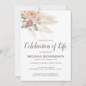 Invitation Célébration de la vie | Mémorial (Devant)