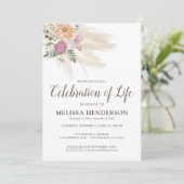 Invitation Célébration de la vie | Mémorial (Debout devant)