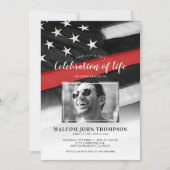 Invitation Célébration de la vie Mémorial des pompiers (Devant)