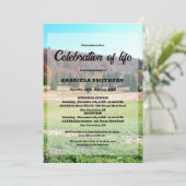 Invitation Célébration de la vie Mémorial funéraire (Debout devant)