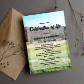 Invitation Célébration de la vie Mémorial funéraire