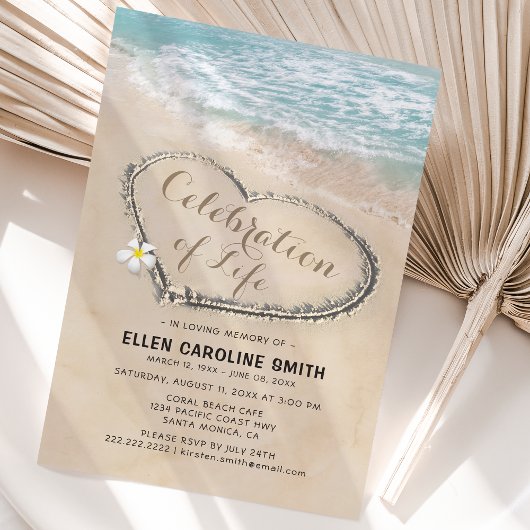 Invitation Célébration de la vie | Mémorial funéraire