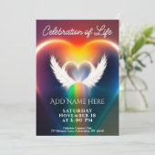 Invitation Célébration de la vie - Mémorial photo (Debout devant)