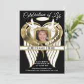 Invitation Célébration de la vie - Mémorial photo (Debout devant)