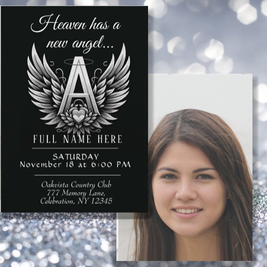 Invitation Célébration de la vie - Mémorial photo