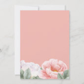 Invitation Célébration de la vie Memorial Pink Botanical (Dos)