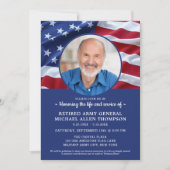 Invitation Célébration De La Vie Militaire Vétérinaire Drapea (Devant)