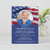 Invitation Célébration De La Vie Militaire Vétérinaire Drapea (Debout devant)