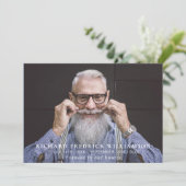 Invitation Célébration de la vie moderne photo funérailles (Debout devant)