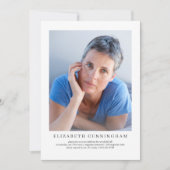 Invitation Célébration de la vie Moderne Simple Élégant (Devant)