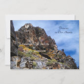 Invitation Célébration de la vie Nature, montagnes escarpées (Devant)