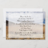 Invitation Célébration de la vie, Nom, Grain in the Breeze (Dos)