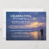 Invitation Célébration de la vie | Ocean Fisherman Funeral (Devant)