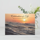 Invitation Célébration de la vie Ocean Lake Sunset Sunrise (Debout devant)