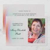 Invitation Célébration de la vie paisible Photo Abstraite (Devant / Derrière)