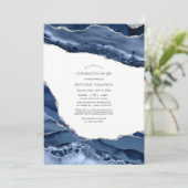 Invitation Célébration de la vie par la Marine et l'Argent Ag (Debout devant)