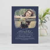 Invitation Célébration de la vie par un artiste élégant Photo (Debout devant)