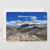 Invitation Célébration de la vie, Paysage du désert (Devant)