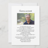 Invitation Célébration de la vie Pêche Thème Photo Funéraille (Dos)