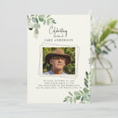 Invitation Célébration de la vie Photo (Debout devant)