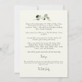 Invitation Célébration de la vie Photo (Dos)