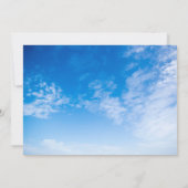 Invitation Célébration de la vie Photo Blue Sky Funeral Buria (Dos)