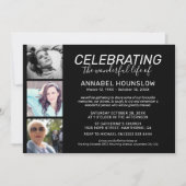 Invitation Célébration de la vie Photo Collage Funeral Memori (Devant)