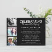 Invitation Célébration de la vie Photo Collage Funeral Memori (Debout devant)