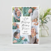 Invitation Célébration de la vie Photo Collage Funeral Memori (Debout devant)