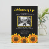 Invitation Célébration de la vie | Photo du mémorial de tourn (Debout devant)