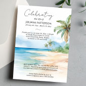 Invitation Célébration de la vie Photo Funérailles de la plag